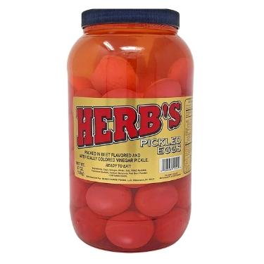 Herbs Pickled Red Eggs Gallon Jar 